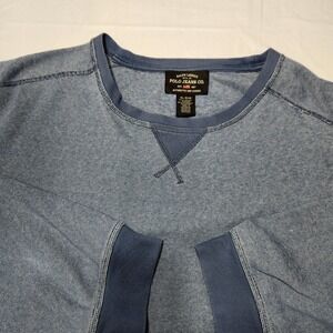 Ralph Lauren Polo Jeans Co Mens Long Sleeve‎ Shirt Sz XL Blue Thermal Crewneck